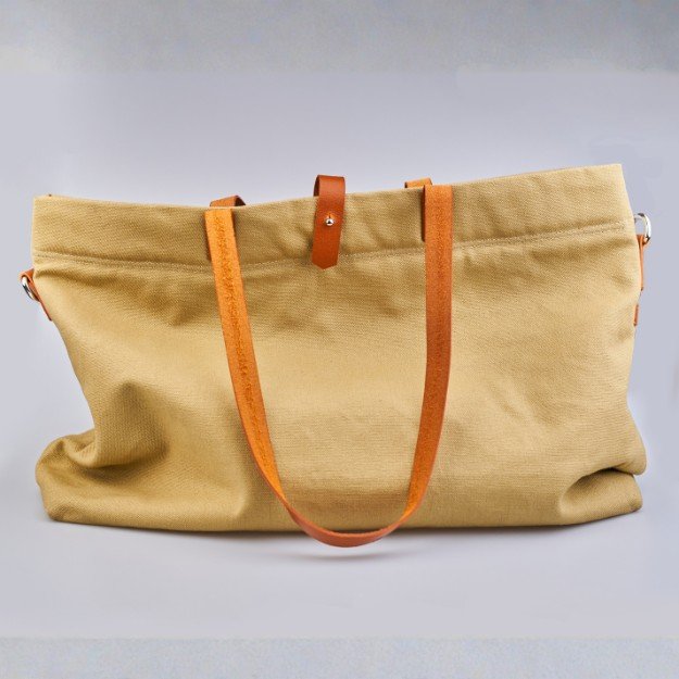 Upcycled Canvas & Leather Tote